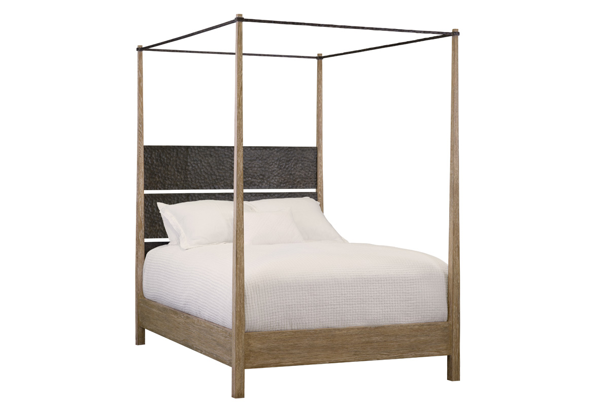 Posts & Rails: Sage on White Oak<span id="FinishShown"><br/></span>Headboard & Canopy: Hammered Fossil (up-charge)