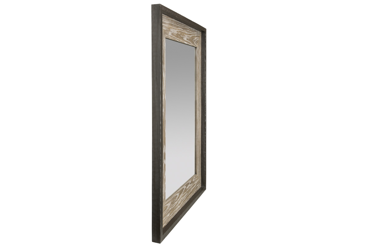 Outer Frame: Dark Bronze on Hammered Iron (up-charge)<br />Inside Frame: Temecula on White Oak