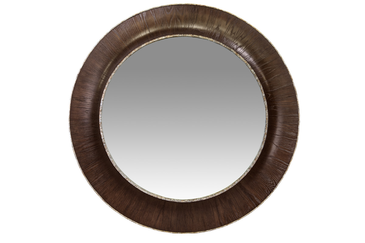 Outer & Inside Frame: Hammered Platino (up-charge)<br />Wood: Chestnut on White Oak