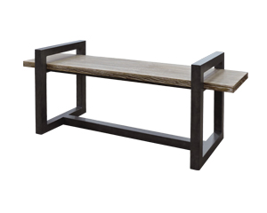 Wood and Steel Bench 29921